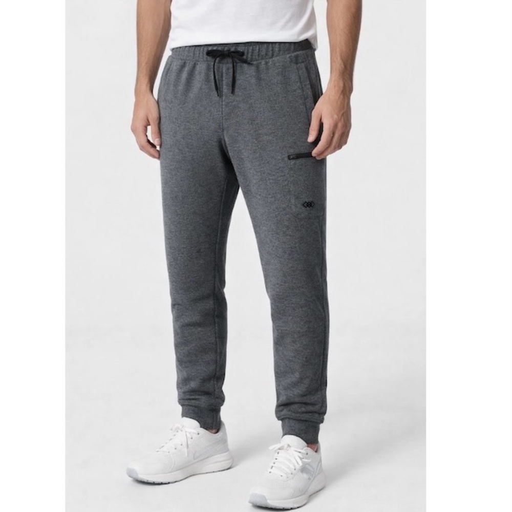 Leg3nd Gray Solid‎ Patch Pocket Joggers Size L